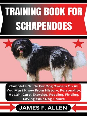 cover image of TRAINING BOOK FOR SCHAPENDOES